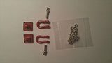 2- RED Towing Hooks / Shackles / D Bolts 1:10 RC Rock Crawlers SHIPS FROM USA